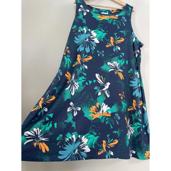 Columbia Womens Plus 3X Floral Sleeveless Dress Omni Wick Chill River Print - Picture 10 of 10